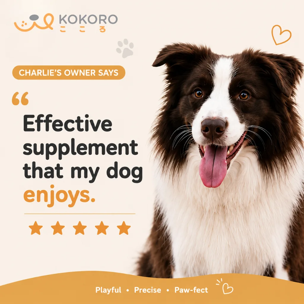 Charlie the dog's owner: noticeably fresher breath after one day, and car rides became enjoyable again.